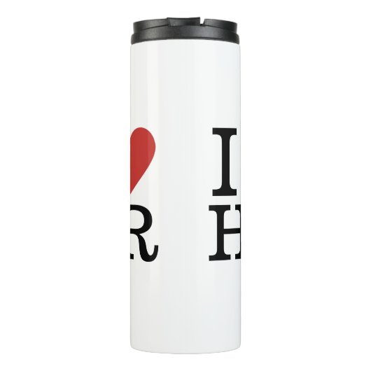 Ik ❤️ van HR - Human Resources Dept. - Thermosbeker (Achterkant)