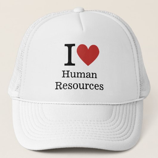 Ik ❤️ van HR - Human Resources Trucker Pet (Voorkant)