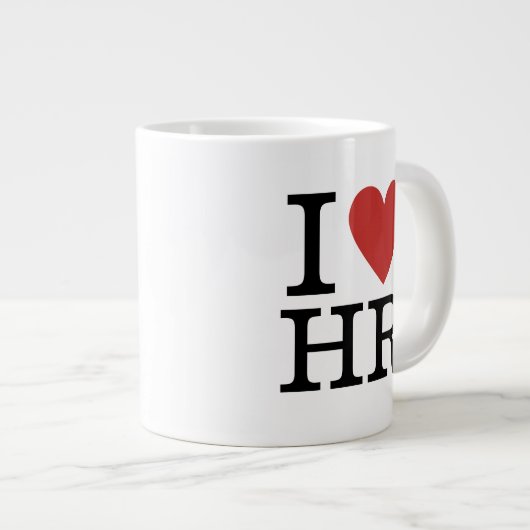 Ik ❤️ van HR Jumbo Mok - voor HR Dept. Personeel (Voorkant rechts)