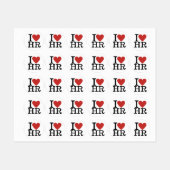 Ik ❤️ van HR kleding Sticker - HR Dept. Personeel (Vel)