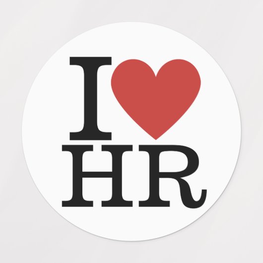 Ik ❤️ van HR kleding Sticker - HR Dept. Personeel (Design 1)
