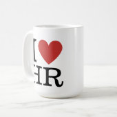Ik ❤️ van HR Mok - voor HR Dept. Personeel (Voorkant links)
