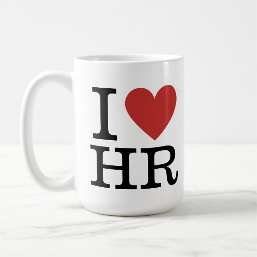 Ik ❤️ van HR Mok - voor HR Dept. Personeel (Links)
