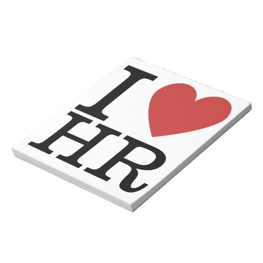 Ik ❤️ van HR Notitieblok - HR Dept. Personeel (Linkerzijde)