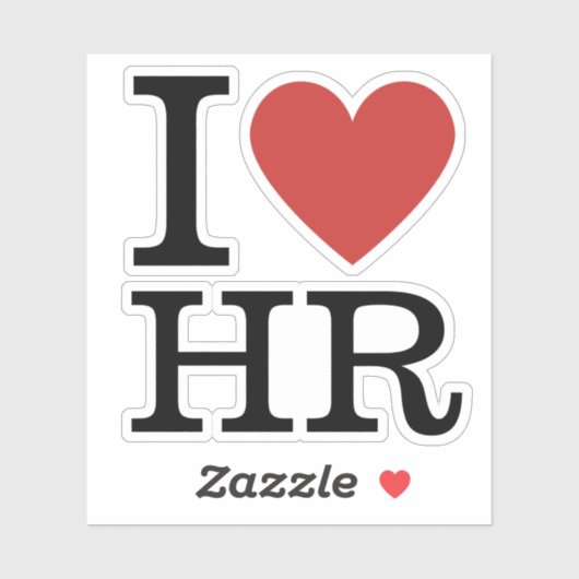 Ik ❤️ van HR Vinly Sticker - HR Dept. Personeel (Vel)