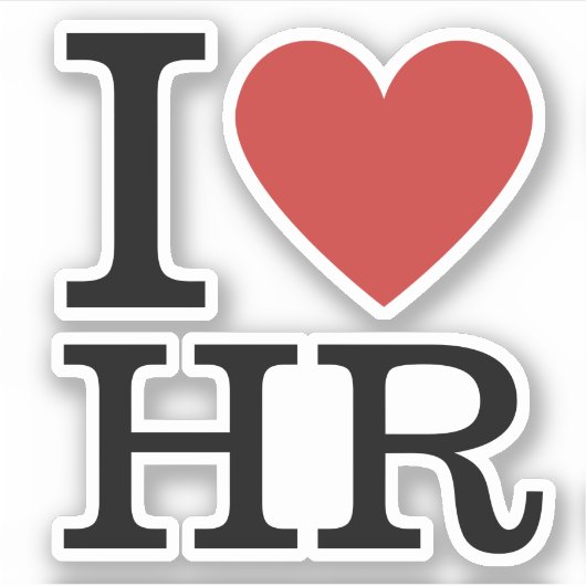 Ik ❤️ van HR Vinly Sticker - HR Dept. Personeel (Voorkant)