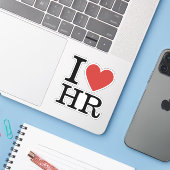 Ik ❤️ van HR Vinly Sticker - HR Dept. Personeel (Laptop met iPhone)
