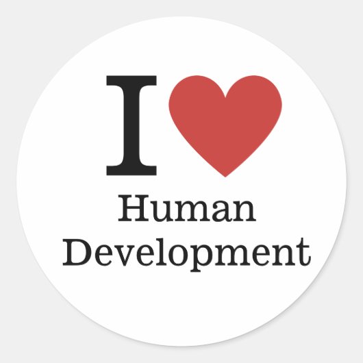 Ik ❤️ van Human Development STICKER (Voorkant)