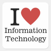 Ik ❤️ van Information Tech Dept. STICKER (Voorkant)