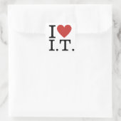 Ik ❤️ van IT. -Information Tech Dept. STICKER (Tas)