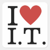 Ik ❤️ van IT. -Information Tech Dept. STICKER (Voorkant)