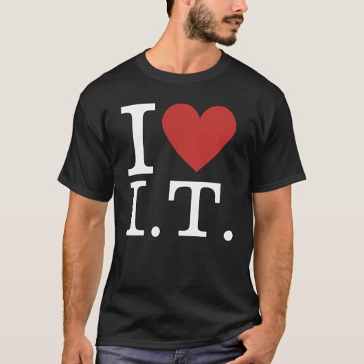 Ik ❤️ van IT. - IT-afdeling - T-shirt (Voorkant)