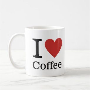 Ik ❤️ van koffie Mok (wit)