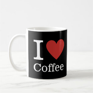 Ik ❤️ van koffie Mok (zwart)