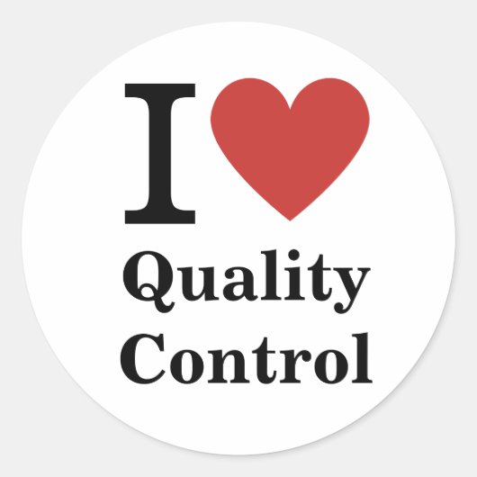 Ik ❤️ van kwaliteitscontrole STICKER (Voorkant)