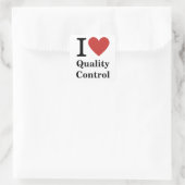 Ik ❤️ van kwaliteitscontrole STICKER (Tas)