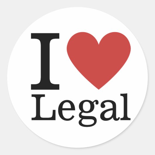 Ik ❤️ van Legal - Juridische afdeling STICKER (Voorkant)