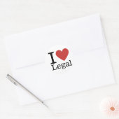 Ik ❤️ van Legal - Juridische afdeling STICKER (Envelop)