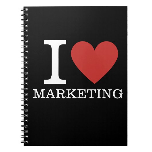 Ik ❤️ van marketing - Marketing Dept. - Notitieboe Notitieboek (Voorkant)