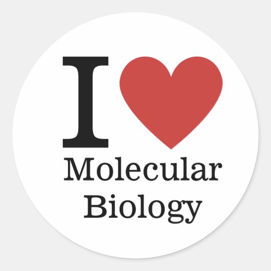 Ik ❤️ van moleculaire biologie STICKER (Voorkant)