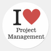 Ik ❤️ van Project Management STICKER (Voorkant)