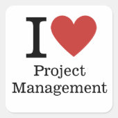 Ik ❤️ van Project Management STICKER (Voorkant)