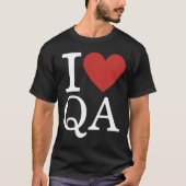 Ik ❤️ van QA - Quality Assurance Dept. - T-shirt (Voorkant)