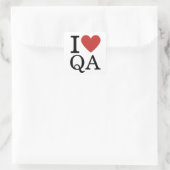 Ik ❤️ van QA - Quality Assurance STICKER (Tas)