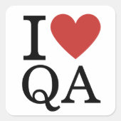 Ik ❤️ van QA - Quality Assurance STICKER (Voorkant)