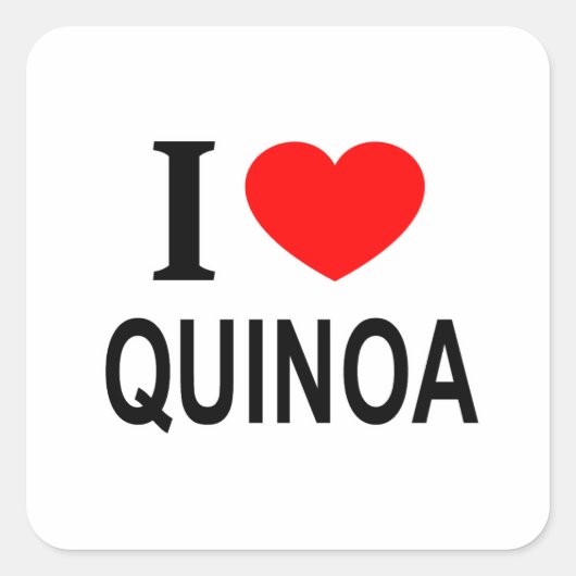 IK ❤️ VAN QUINOA I HEART QUINOA VIERKANTE STICKER (Voorkant)