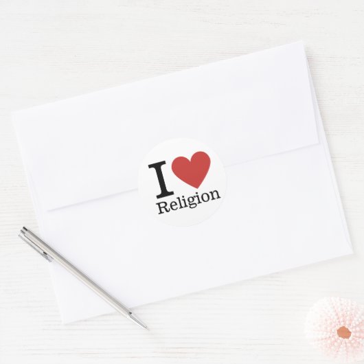 Ik ❤️ van religie STICKER (Envelop)