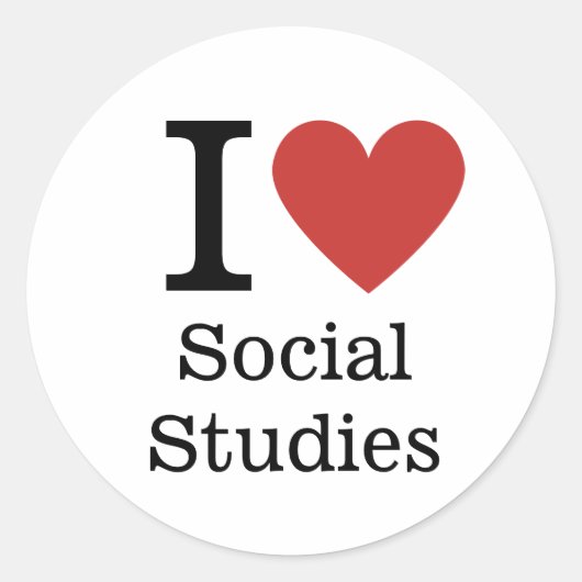 Ik ❤️ van Social Studies STICKER (Voorkant)