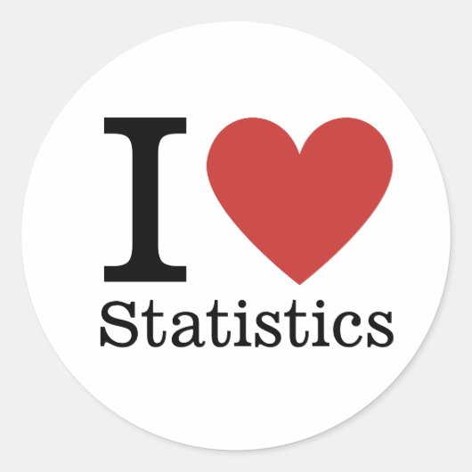 Ik ❤️ van statistiek STICKER (Voorkant)