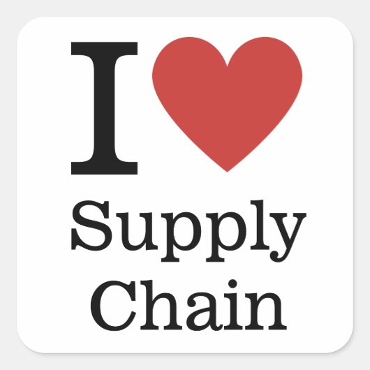 Ik ❤️ van Supply Chain STICKER (Voorkant)