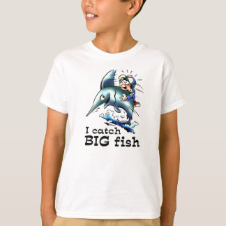 Ik vang grote vissen Kinder T-shirts