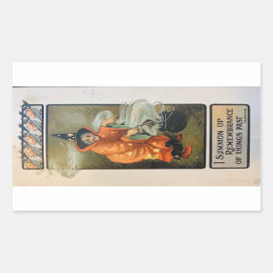 Ik vat de herinnering aan het verleden op rechthoekige sticker