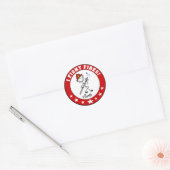 Ik vecht brandweerman ronde sticker (Envelop)
