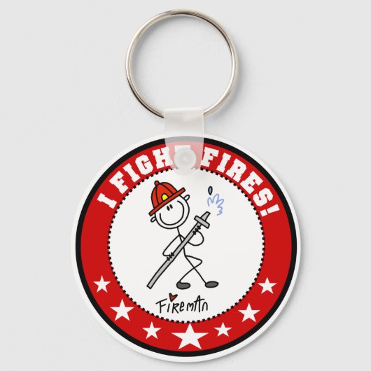 Ik vecht brandweerman sleutelhanger (Voorkant)
