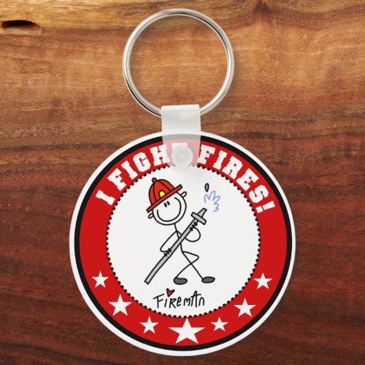 Ik vecht brandweerman sleutelhanger (Voorkant)