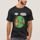 Ik vecht met mijn Beren klauwen Oh Deer Funny Pu T-shirt (Voorkant)