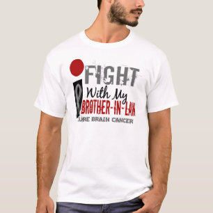 Ik vecht met mijn schoonbroer hersenkanker t-shirt