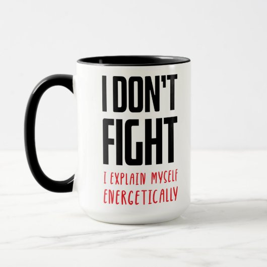 Ik vecht niet mok (Links)