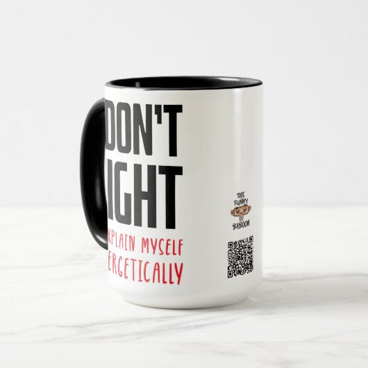 Ik vecht niet mok (Voorkant links)