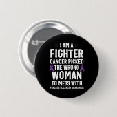 Ik vecht tegen alvleesklier-kanker ronde button 5,7 cm (Voorkant /achterkant)