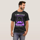 Ik vecht tegen Alzheimer's Awareness Cat T-shirt (Voorkant volledig)