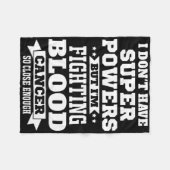 Ik vecht tegen bloedkankerbewustzijn Motivatie L Fleece Deken (Voorkant (Horizontaal))