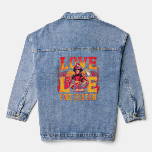 Ik vecht tegen branden en redt levens denim jacket