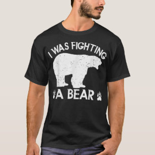 Ik vecht tegen een Beer Broken Leg Beer voor manne T-shirt