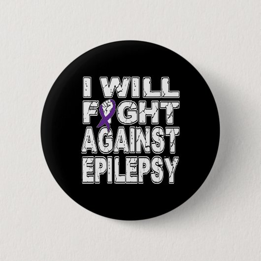 Ik vecht tegen Epilepsy November Ronde Button 5,7 Cm (Voorkant)