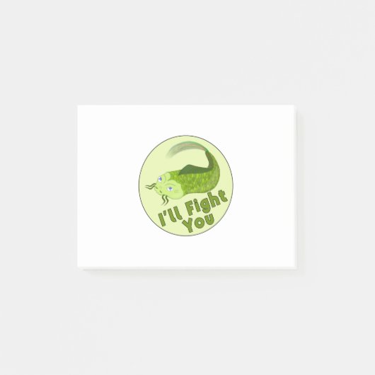 Ik vecht tegen je grappige Vist Post-it® Notes (Voorkant)